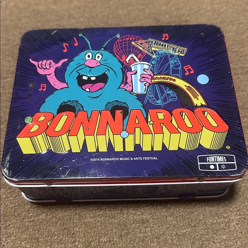 Bonnaroo Collectible Tin lunch Box, pre-owned